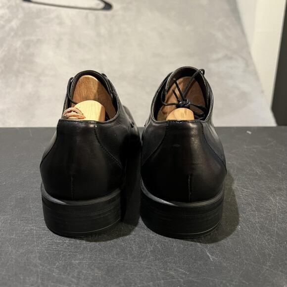 Bruno Magli Shoes Mens Size 9.5 Black Leather Oxford Dress Lace Up Made In Italy